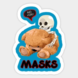 Skeleton teddy bear Sticker